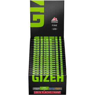 Gizeh fine Magnet black grün 4 x 20 = 80 x100 BlättchenPapier mit Feuerzeug 