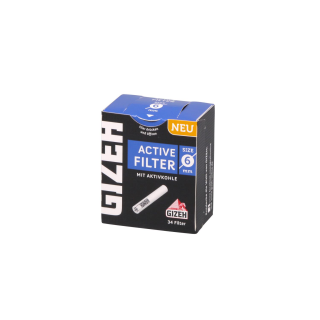 GIZEH Black Active Filter 6mm, Inhalt 34 Filter