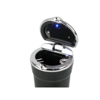 Ascher für Auto-Dosenhalter schwarz mit LED-Leuchte