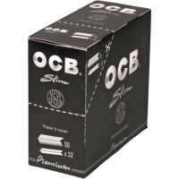 OCB-Papier Premium slim schwarz,50 x 32 Blatt