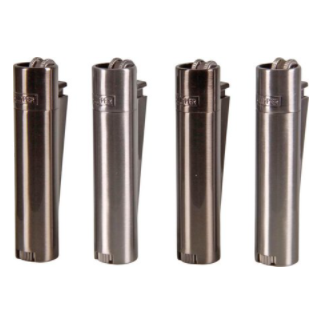 Clipper Feuerzeug Metall Carbon mit Einzelverpackung aus Metall