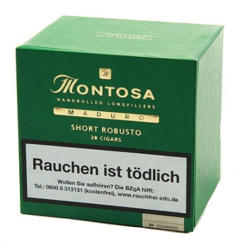 eine grüne Kiste Montosa Maduro Short Robusto Zigarren